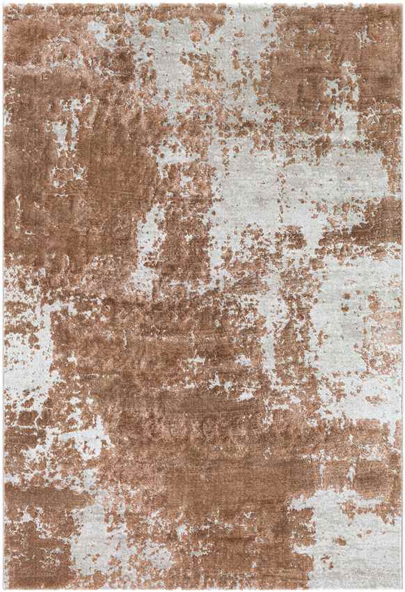 Rinnegom Modern Burnt Orange Area Rug