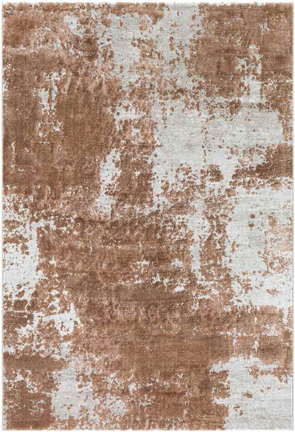 Rinnegom Modern Burnt Orange Area Rug
