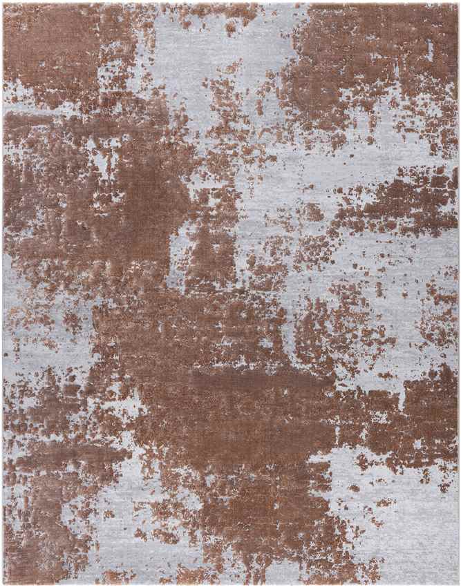 Rinnegom Modern Burnt Orange Area Rug