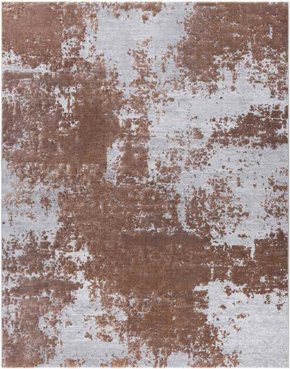 Rinnegom Modern Burnt Orange Area Rug