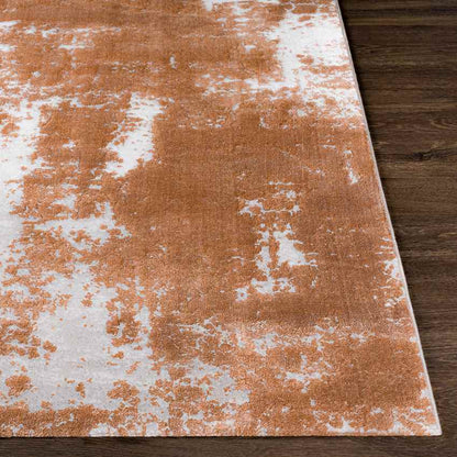 Rinnegom Modern Burnt Orange Area Rug