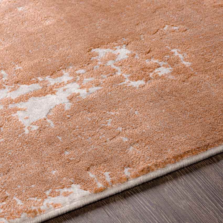 Rinnegom Modern Burnt Orange Area Rug