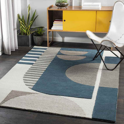 Vinkebrug Modern Teal Area Rug