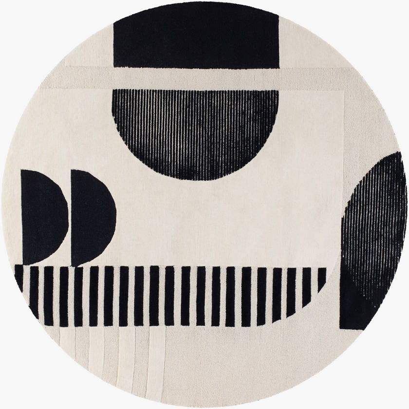 Vinkebrug Modern Black Area Rug