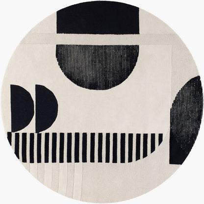 Vinkebrug Modern Black Area Rug