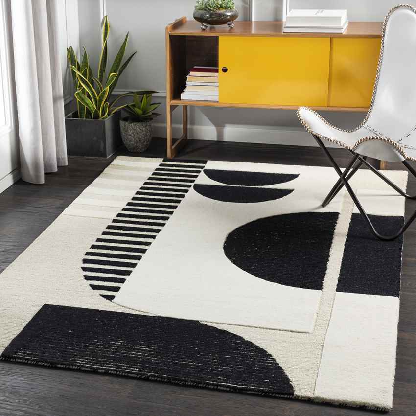 Vinkebrug Modern Black Area Rug