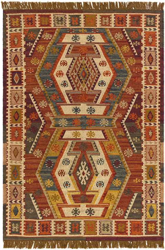 Wognum Global Burgundy Area Rug