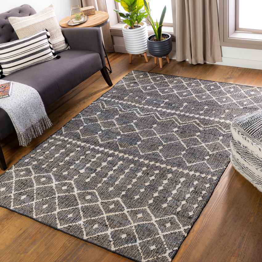 Barlaque Global Charcoal Area Rug