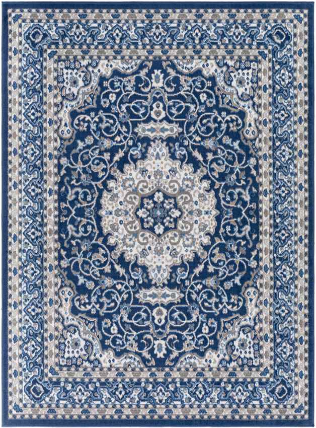 Belvert Traditional Navy Area Rug
