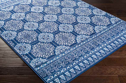 Beugen Traditional Blue Area Rug