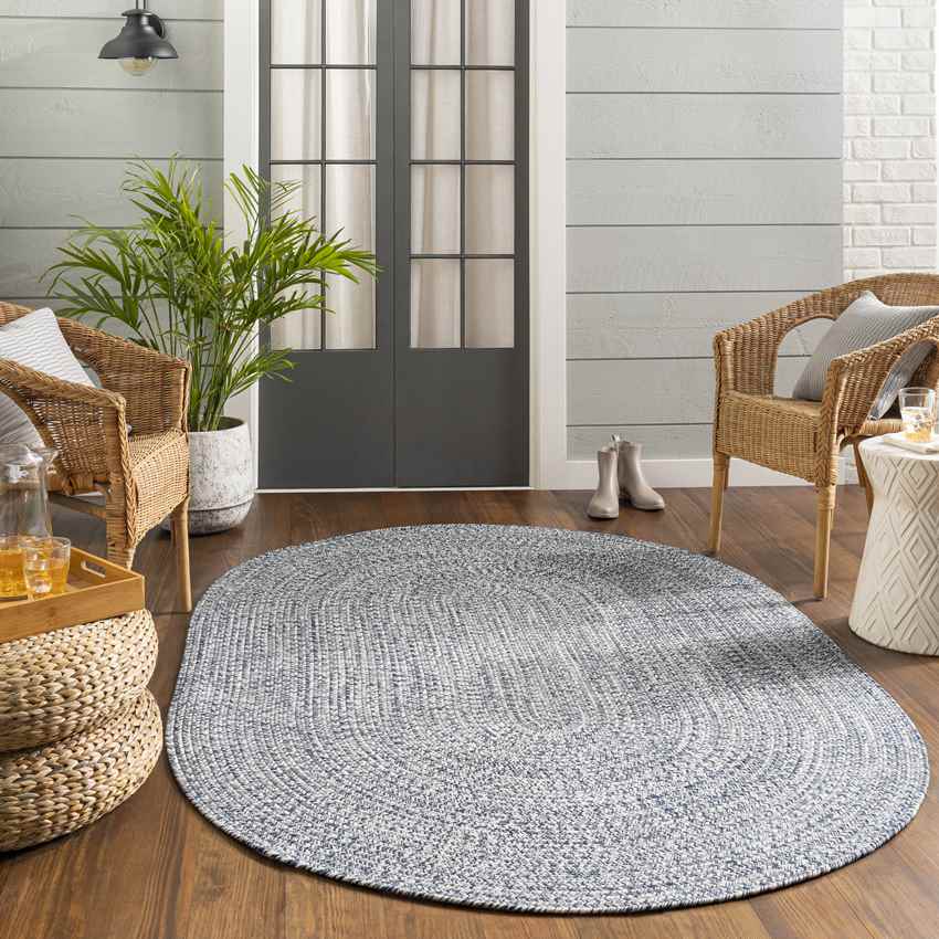 Cuijk Cottage Dark Blue Area Rug