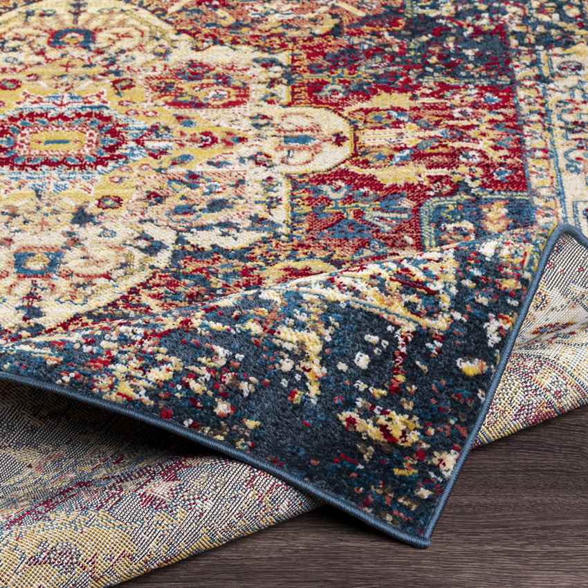 Driehoek Traditional Dark Red Area Rug