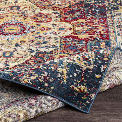 Driehoek Traditional Dark Red Area Rug