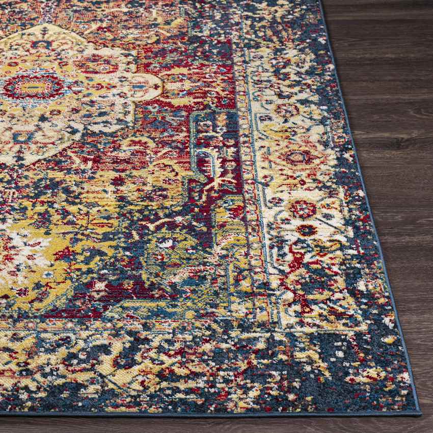 Driehoek Traditional Dark Red Area Rug