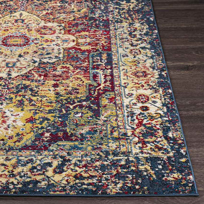 Driehoek Traditional Dark Red Area Rug