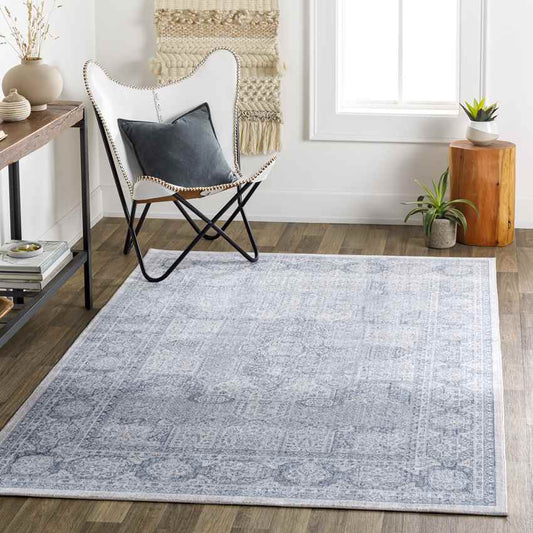 Eersel Traditional Pale Blue Area Rug