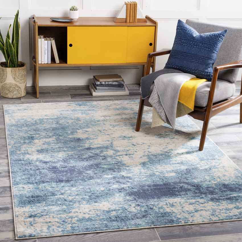 Esch Modern Aqua Area Rug