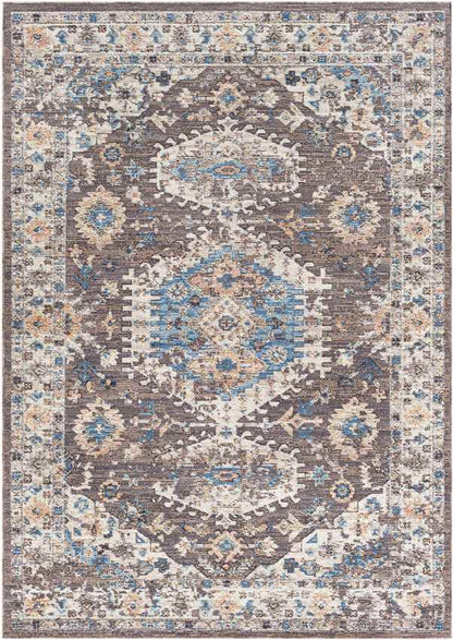 Graspeel Traditional Dark Brown Area Rug