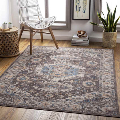 Graspeel Traditional Dark Brown Area Rug