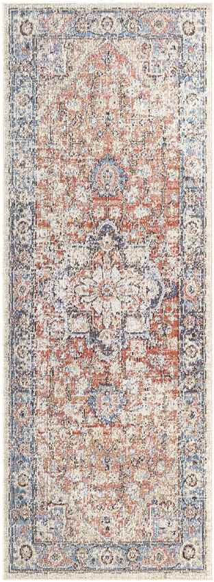 Grazen Traditional Bright Orange Area Rug