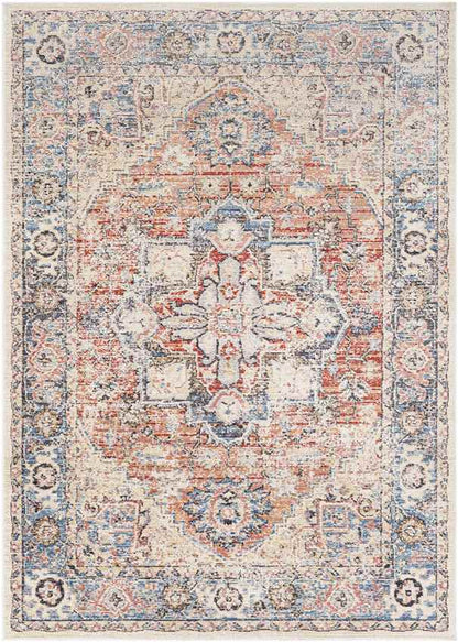 Grazen Traditional Bright Orange Area Rug