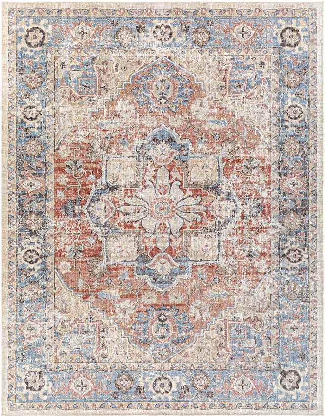 Grazen Traditional Bright Orange Area Rug