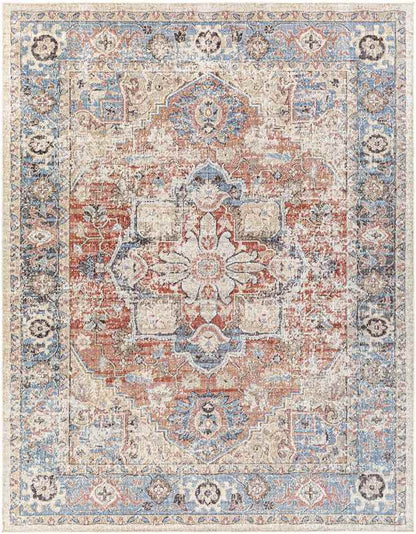 Grazen Traditional Bright Orange Area Rug