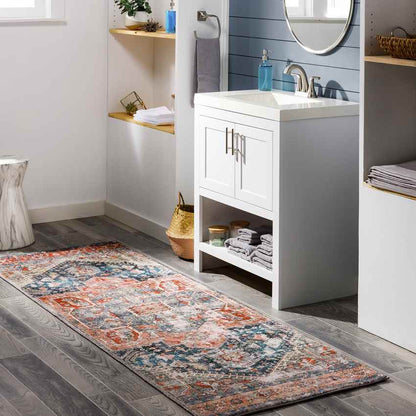 Heeseind Traditional Denim Area Rug