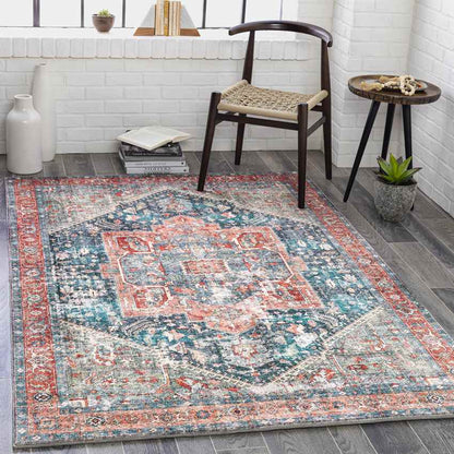 Heeseind Traditional Denim Area Rug