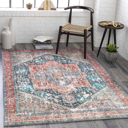 Heeseind Traditional Denim Area Rug