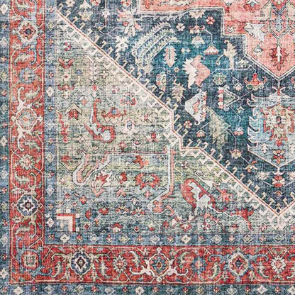 Heeseind Traditional Denim Area Rug