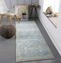 Heidveld Traditional Sky Blue Area Rug