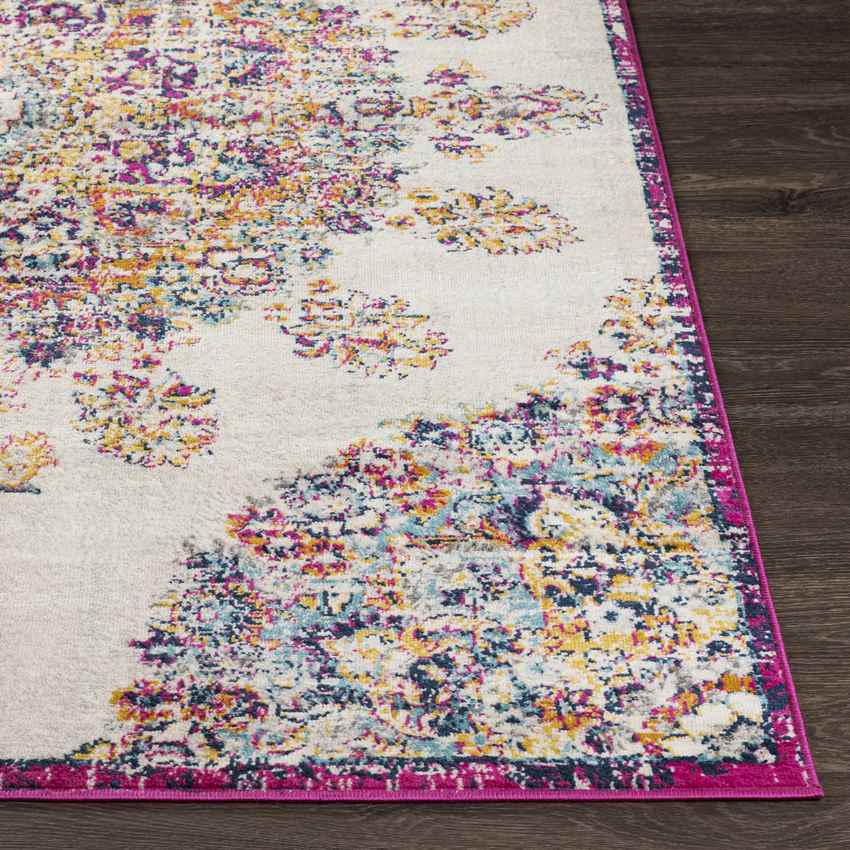 Hooghout Traditional Bright Pink Area Rug