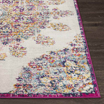 Hooghout Traditional Bright Pink Area Rug