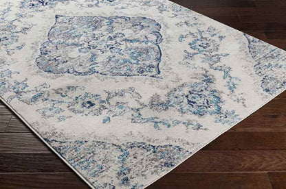 Brongerga Traditional Sky Blue Area Rug