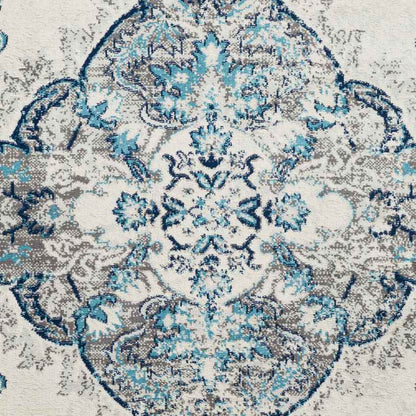 Brongerga Traditional Sky Blue Area Rug