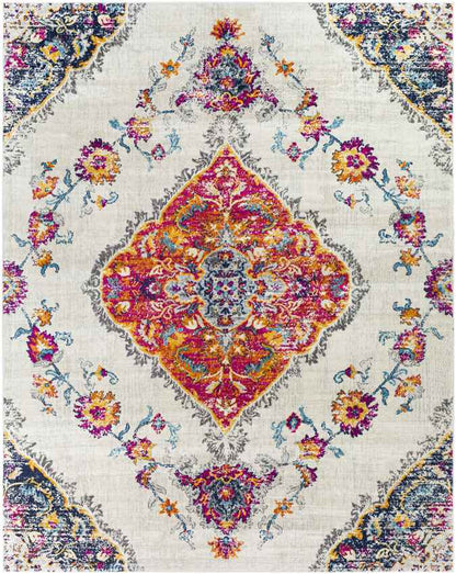 Brongerga Traditional Bright Pink Area Rug