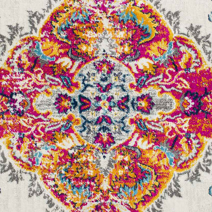 Brongerga Traditional Bright Pink Area Rug