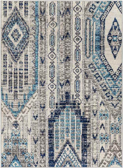 Hool Rustic Sky Blue Area Rug