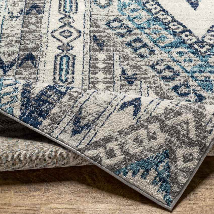 Hool Rustic Sky Blue Area Rug