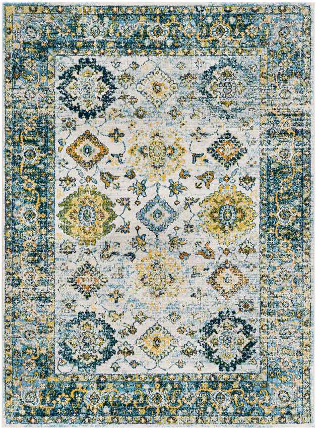 Huij Traditional Dark Green Area Rug