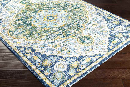 Horzik Traditional Dark Green Area Rug