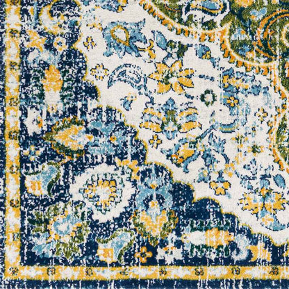 Horzik Traditional Dark Green Area Rug