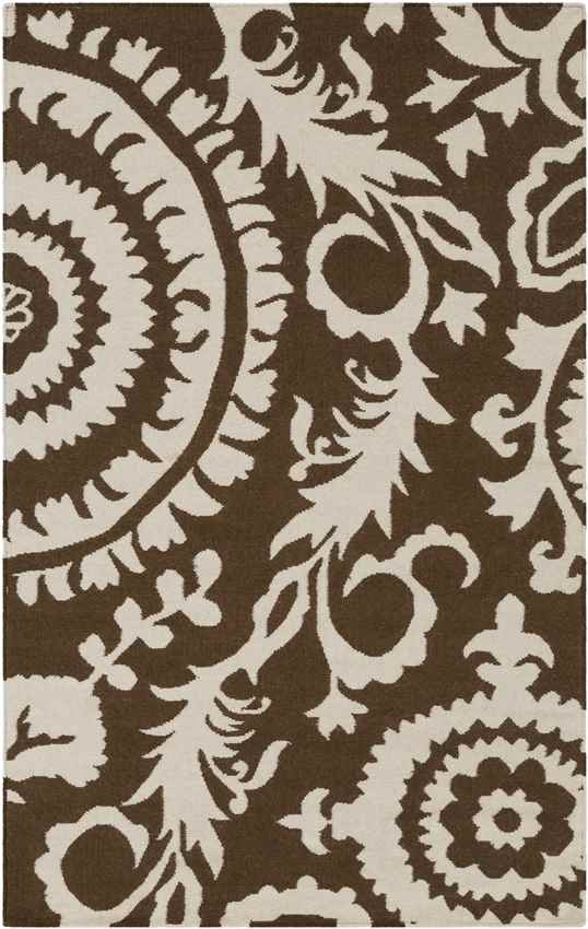 Kaathoven Traditional Dark Brown/Ivory Area Rug