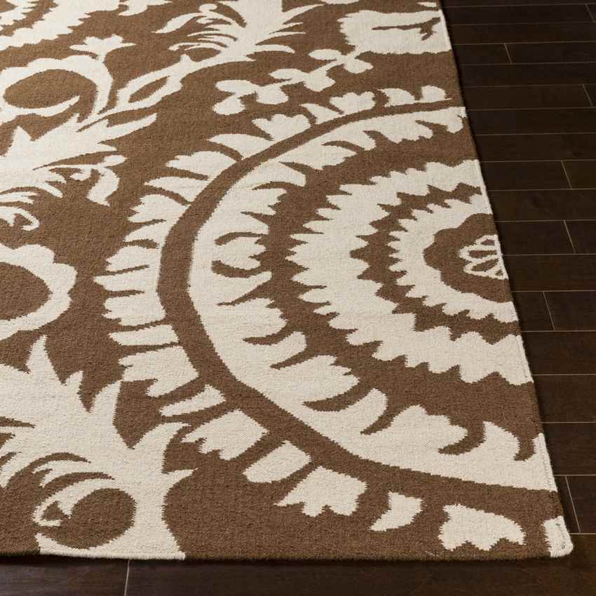 Kaathoven Traditional Dark Brown/Ivory Area Rug