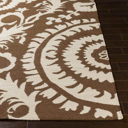 Kaathoven Traditional Dark Brown/Ivory Area Rug