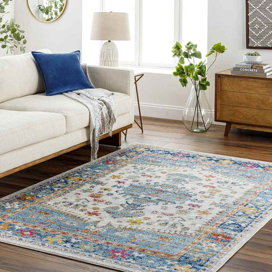 Koks Traditional Teal Area Rug