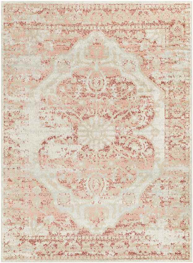 Kreiel Traditional Pale Pink Area Rug