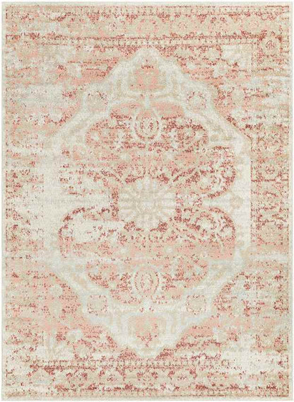 Kreiel Traditional Pale Pink Area Rug