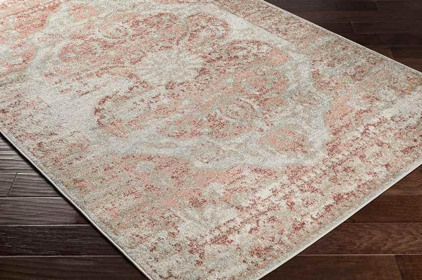 Kreiel Traditional Pale Pink Area Rug